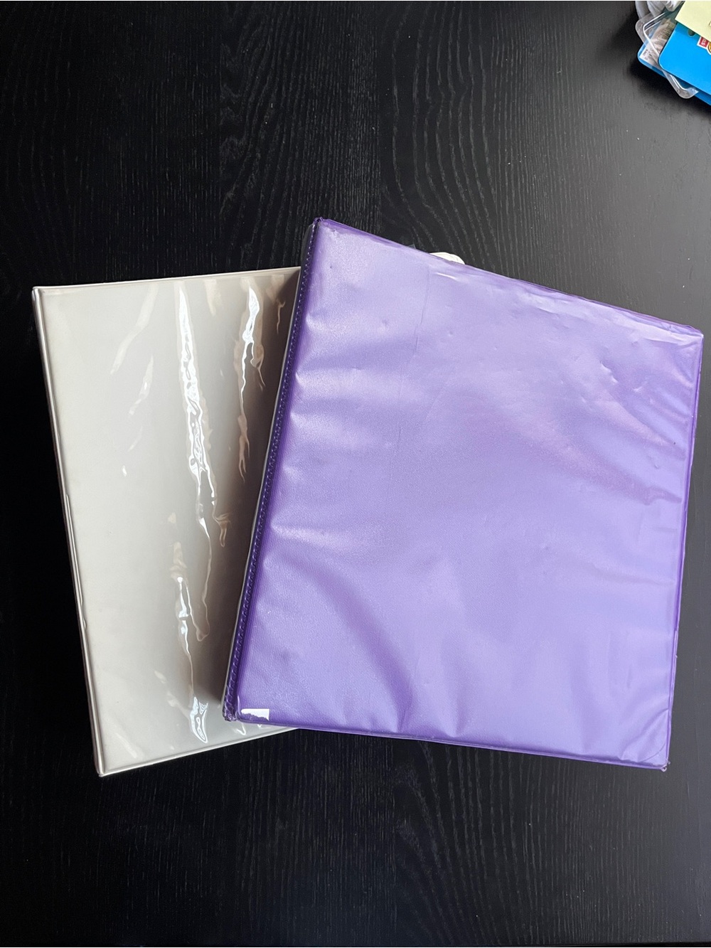 Avery Purple & White 3 Ring Binders Set 1.5 Inch Durable Clear View